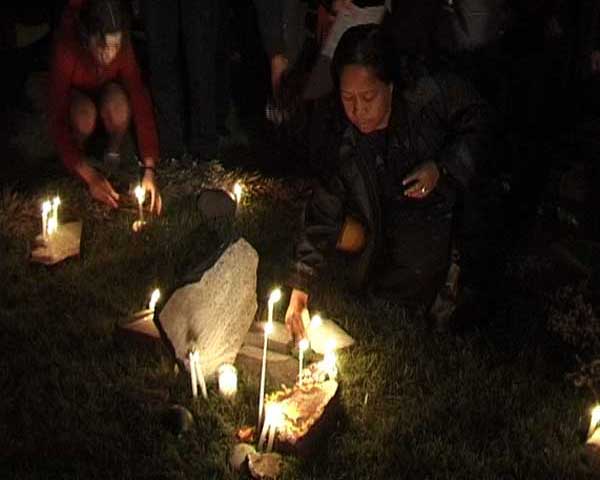 Laying Candles Circle St Kilda